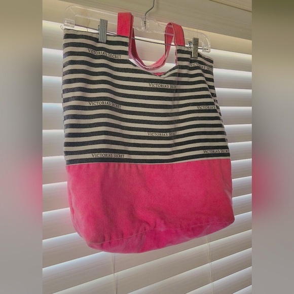 Victoria's Secret Tote Bag Canvas PINK rare vintage Travel Bag GREAT CONDITION!! - Picture 2 of 5